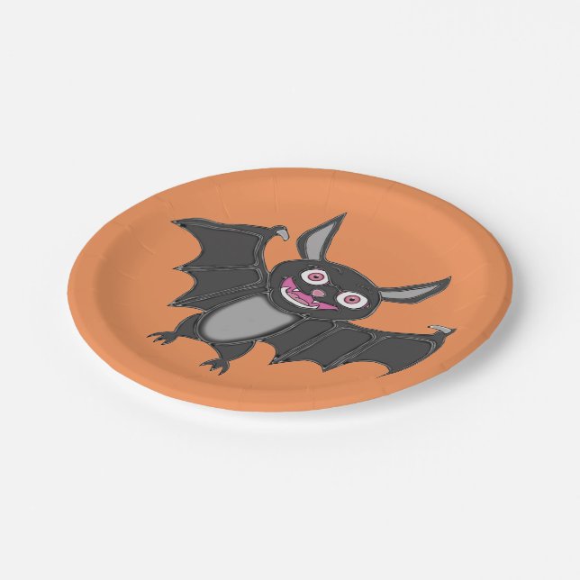 Plato De Papel Halloween Bat (Angular)