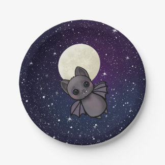 Plato De Papel Halloween Bat KiniArt