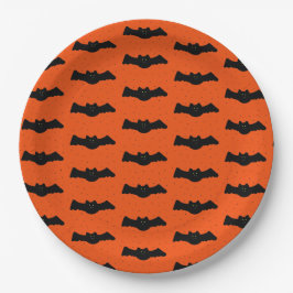 Plato De Papel Halloween Bats