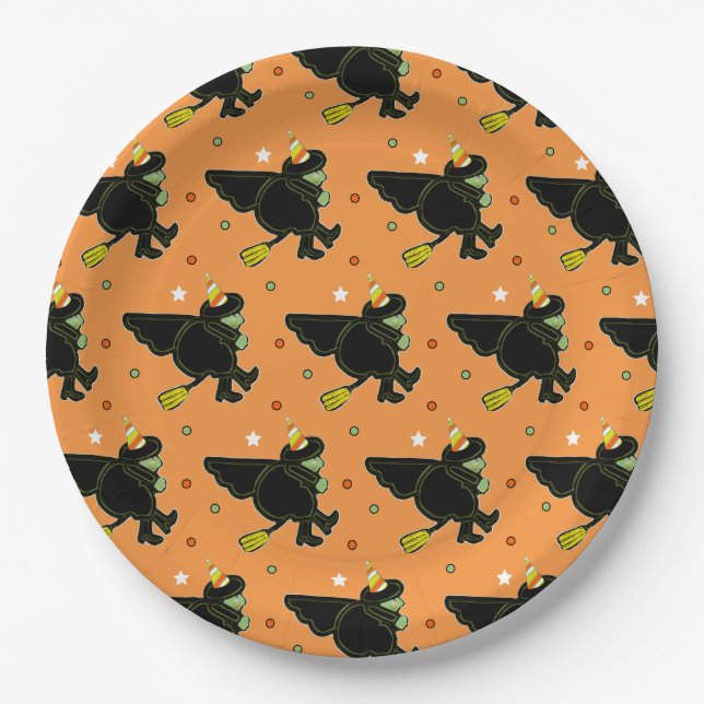 Plato De Papel Halloween Birthday (Anverso)