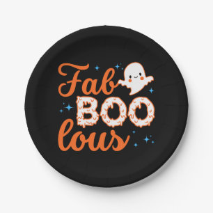 Plato De Papel Halloween Boo Funny