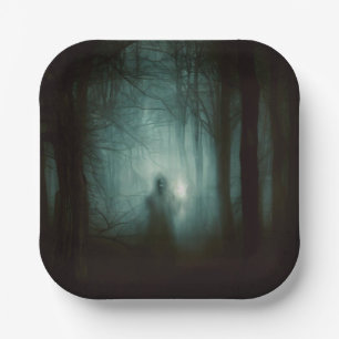 Plato De Papel Halloween - Bosque embrujado 2