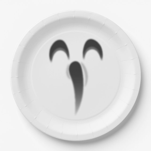 Plato De Papel Halloween con bellos Hauntings (Anverso)