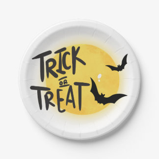 Plato De Papel Halloween con trucos
