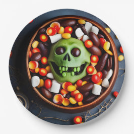 Plato De Papel Halloween Creepy Candy Bowl