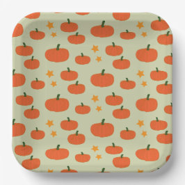 Plato De Papel Halloween de calabaza espumosa
