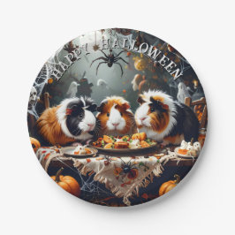 Plato De Papel Halloween de Cerdo de Guinea