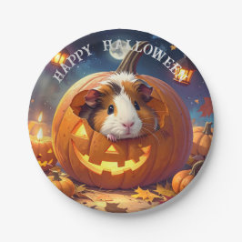 Plato De Papel Halloween de Cerdo de Guinea