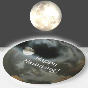 Plato De Papel Halloween de Halloween de Feliz Luna Llena