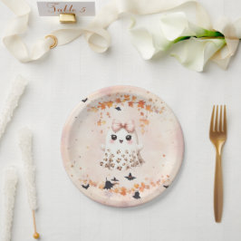 Plato De Papel Halloween de la boquilla de ghost