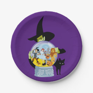 Plato De Papel Halloween de la bruja malvada Crystal Ball