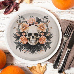 Plato De Papel Halloween de la flor vintage