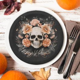 Plato De Papel Halloween de la flor vintage