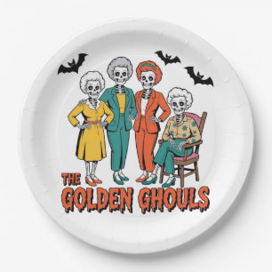 Plato De Papel Halloween de los Chicas Golden Ghouls
