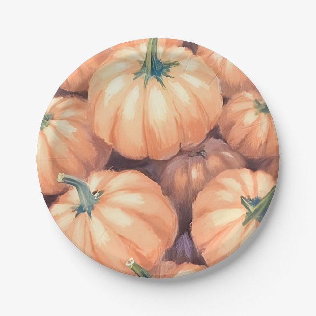 Plato De Papel Halloween del Día de Acción de Gracias de las cala (Anverso)