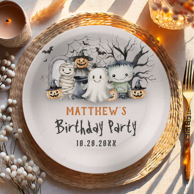 Plato De Papel Halloween, Día de los Niños Halloween (Subido por el creador)