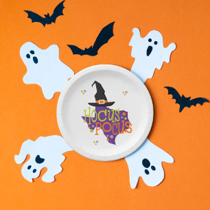 Plato De Papel Halloween en Texas Hocus Pocus