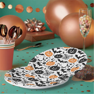 Plato De Papel Halloween espeluznante