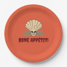 ¡Halloween espeluznante Bone Appétit! naranja esqu
