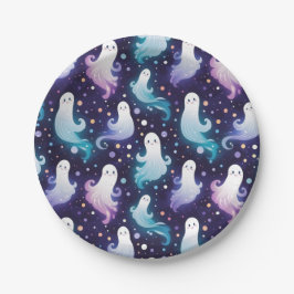 Plato De Papel ¡Halloween Fantasma Pequeño Boo!