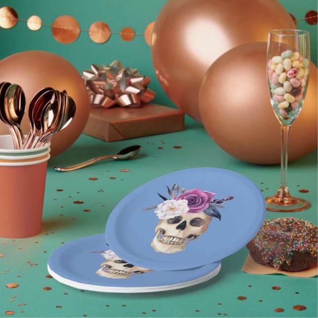 Plato De Papel Halloween Fiesta espeluznante (Multi)