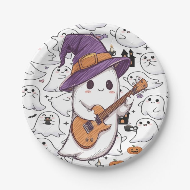 Plato De Papel Halloween Fun Fiesta Fun Spooky (Anverso)