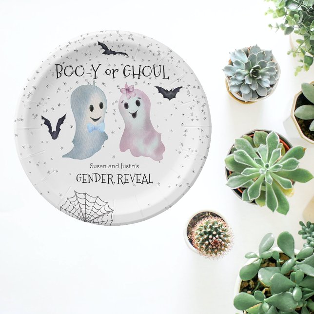 Plato De Papel Halloween: Género masculino y femenino revelan fan (Subido por el creador)