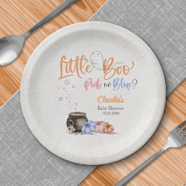 Plato De Papel Halloween Género revela Baby Shower