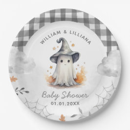 Plato De Papel Halloween Ghost Baby Shower