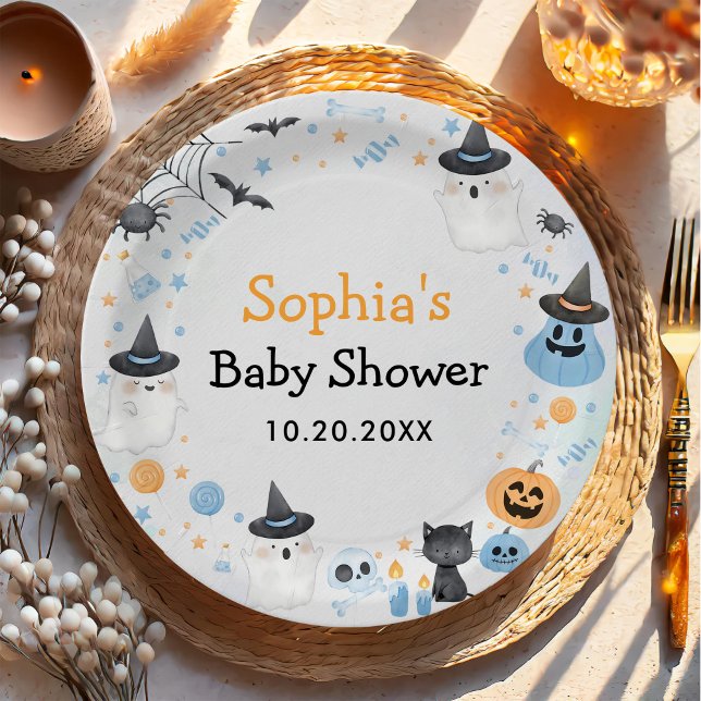 Plato De Papel Halloween Ghost Baby Shower Fiesta (Subido por el creador)