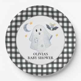 Plato De Papel Halloween Ghost Little Boo Baby Shower