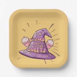 Plato De Papel Halloween Girly - el camino a los dulces