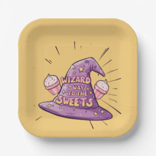 Plato De Papel Halloween Girly - el camino a los dulces