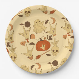 Plato De Papel Halloween ILY - Diseño ASL