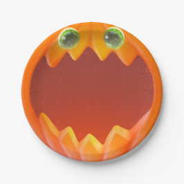 Plato De Papel Halloween Kids Party Pumpkin Paper Plate