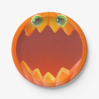 Plato De Papel Halloween Kids Party Pumpkin Paper Plate