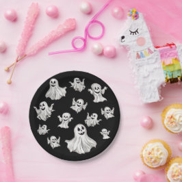 Plato De Papel Halloween: Kleine Geister - 