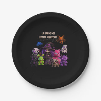 Plato De Papel Halloween - La Bande des Petits Monstres