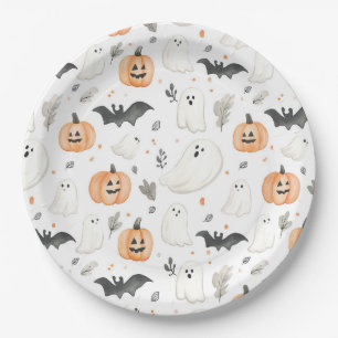 Plato De Papel Halloween Little Boo Ghost Cute Baby Shower