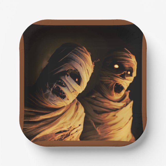 Plato De Papel Halloween - Mamis 1 (Anverso)