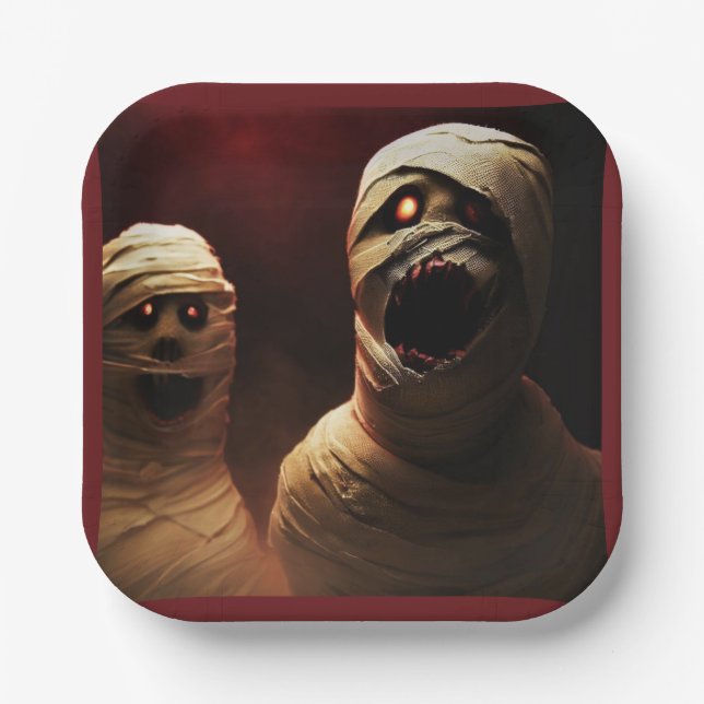 Plato De Papel Halloween - Mamis 3 (Anverso)