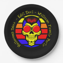 Halloween Nombre Año 20xx Texto Retro Calavera de