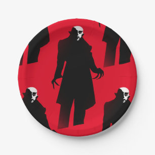 Plato De Papel Halloween nosferatu planchas de papel