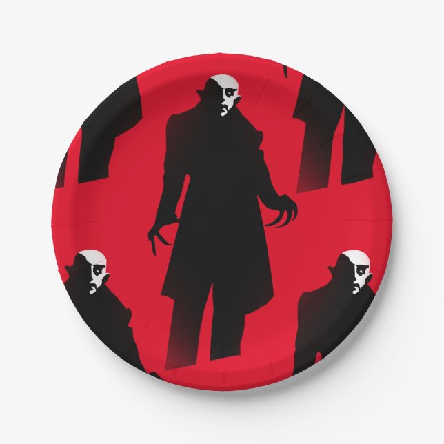 Plato De Papel Halloween nosferatu planchas de papel (Anverso)