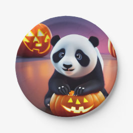 Plato De Papel halloween panda