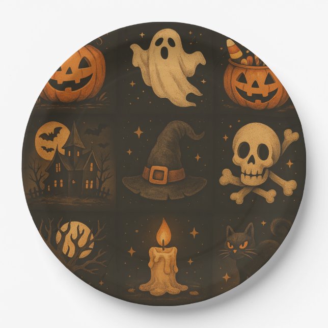 Plato De Papel Halloween paper plates (Anverso)
