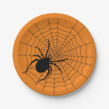 Halloween Party Creepy Spider Naranja web Black