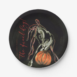 Plato De Papel Halloween Party, Pappteller mit Geisterpferd