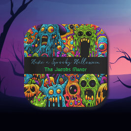 Plato De Papel Halloween Party | Personalización de zombis y mons