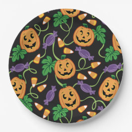 PLATO DE PAPEL HALLOWEEN PATTERN